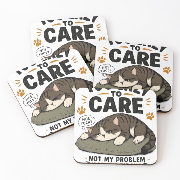 Item preview, Too Lazy to Care – Funny Lazy Cat designed and sold by Dusk & Dawn Apparel.