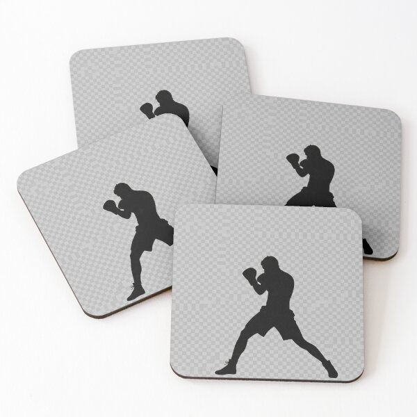 Item preview, Boxer Silhouette Fighter | Never Give Up Motivational Gym Art | Warrior Boxing Design designed and sold by AiNaturalsOnly.