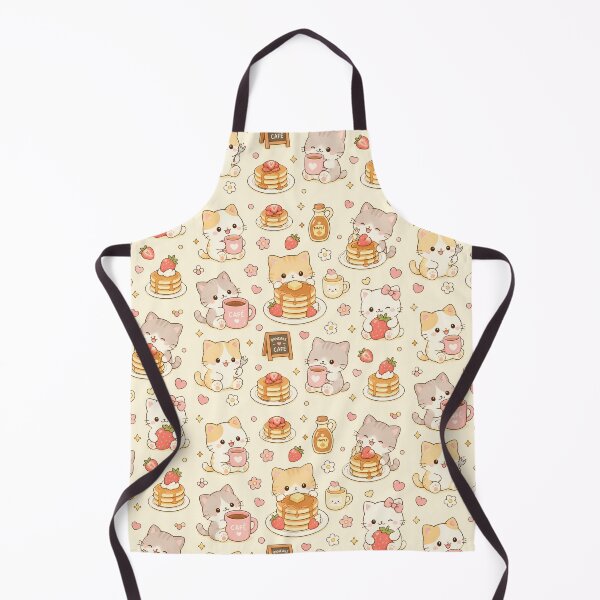 Item preview, Cozy Kitty Pancake Coffee Kawaii Pattern designed and sold by Soft Berry Studio.
