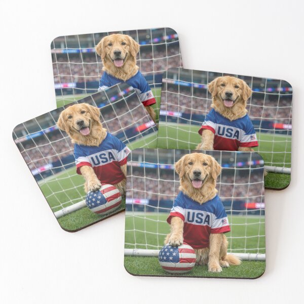 Item preview, Golden Retriever American Soccer Player designed and sold by Maria Dryfhout.