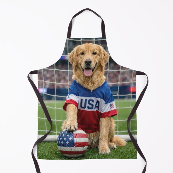 Item preview, Golden Retriever American Soccer Player designed and sold by Maria Dryfhout.