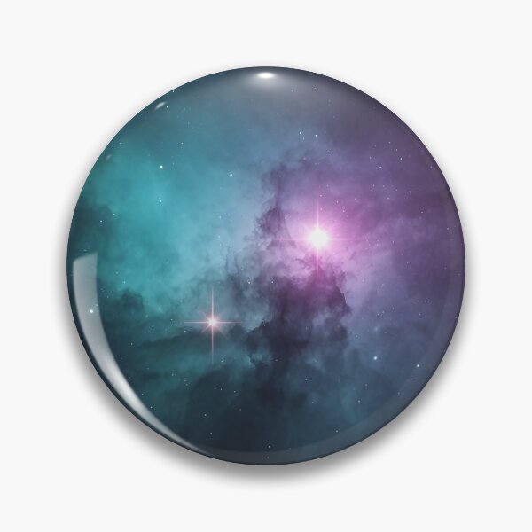 Item preview, Turquoise Violet Nebula Twin Stars designed and sold by MAWOdesign.