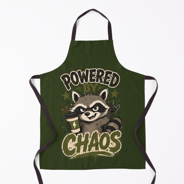 Item preview, Powered By Chaos Raccoon Coffee Funny designed and sold by Mr Lee.