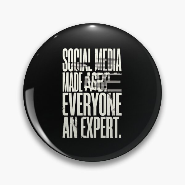 Item preview, Social Media Made Everyone an Expert Shirt | Dark Internet Satire Typography Design designed and sold by Prism-Bubble.