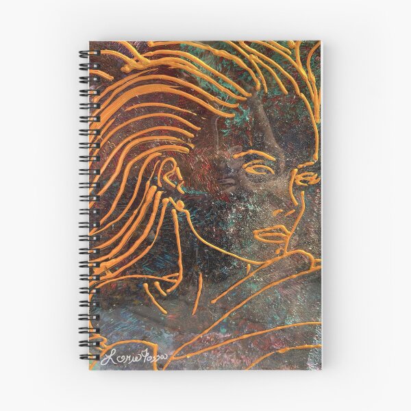 Item preview, Golden Silhouette Woman with Flowing Hair – Dramatic Portrait designed and sold by LorieFossaArt.