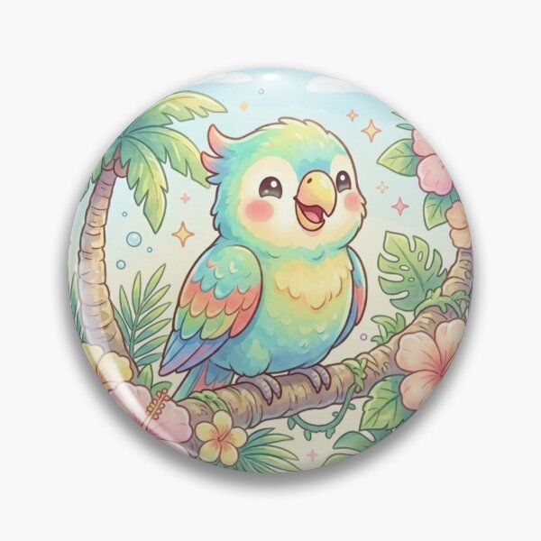 Item preview, Colorful Tropical Parrot Cartoon. designed and sold by MyshopnameSell.