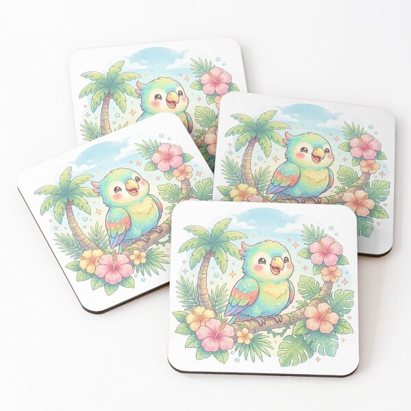 Item preview, Colorful Tropical Parrot Cartoon. designed and sold by MyshopnameSell.