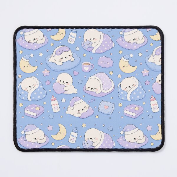 Item preview, Kawaii Seal Bedtime Pattern designed and sold by Soft Berry Studio.