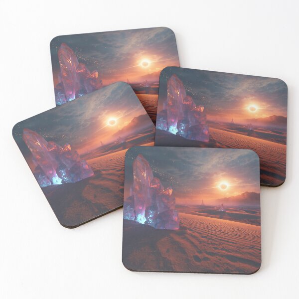 Item preview, Crystal Desert Storm Alien Fantasy Landscape designed and sold by Luminous Wilds.