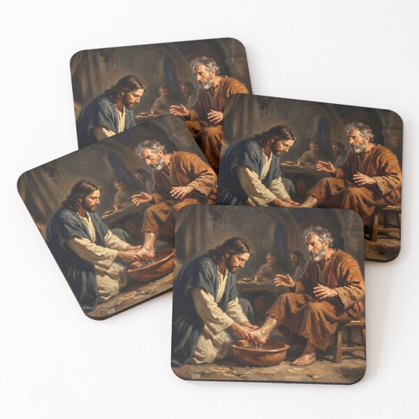 Item preview, Jesus Washing Disciples Feet Painting designed and sold by RRRShop.