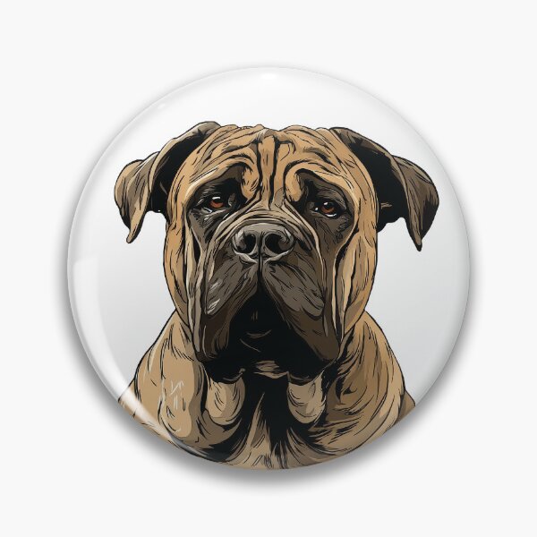 Item preview, Brindle Bullmastiff Dog Illustration designed and sold by whyitsme.