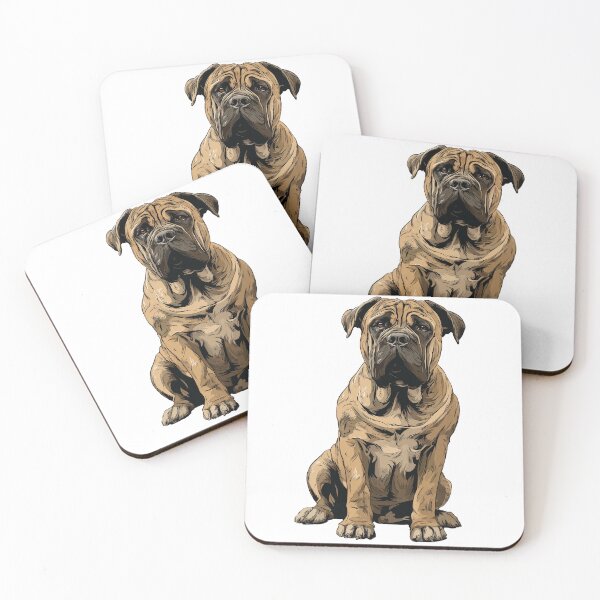 Item preview, Brindle Bullmastiff Dog Illustration designed and sold by whyitsme.