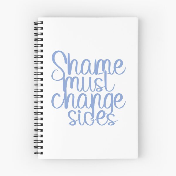 Item preview, Shame must change sides - pale blue typography art designed and sold by kobyakov.