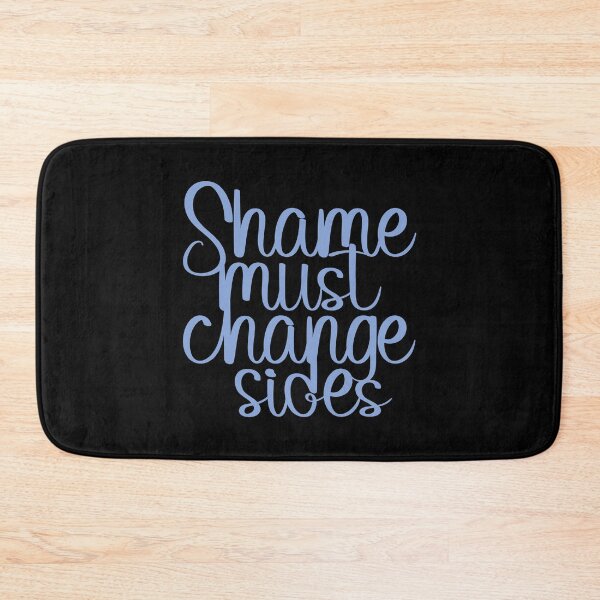 Item preview, Shame must change sides - pale blue typography art designed and sold by kobyakov.