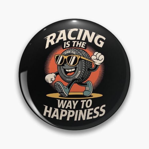 Item preview, Racing is the Way to Happiness - Tire Mascot - Racing T-Shirt designed and sold by RaceDayRags.