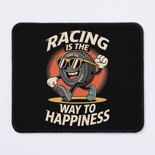 Item preview, Racing is the Way to Happiness - Tire Mascot - Racing T-Shirt designed and sold by RaceDayRags.