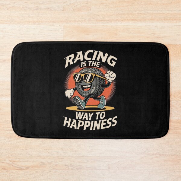 Item preview, Racing is the Way to Happiness - Tire Mascot - Racing T-Shirt designed and sold by RaceDayRags.