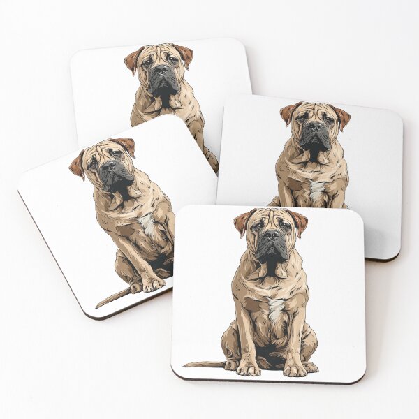 Item preview, Fawn Bullmastiff Dog Illustration designed and sold by whyitsme.