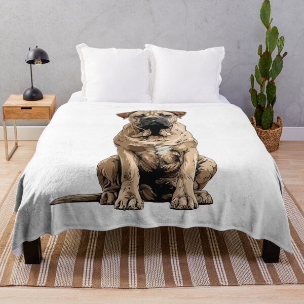 Item preview, Fawn Bullmastiff Dog Illustration designed and sold by whyitsme.