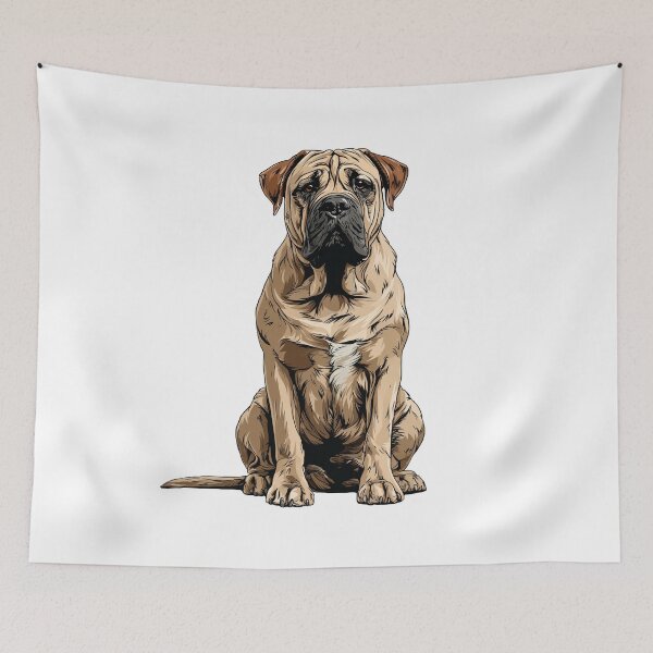 Item preview, Fawn Bullmastiff Dog Illustration designed and sold by whyitsme.