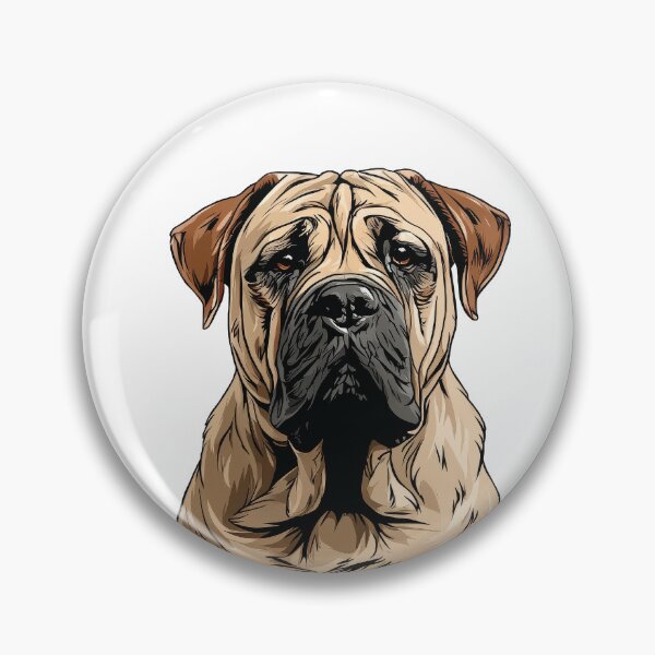 Item preview, Fawn Bullmastiff Dog Illustration designed and sold by whyitsme.