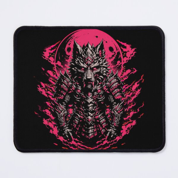 Item preview, Neon Wolf Samurai Warrior – Cyberpunk Anime Beast Art designed and sold by Art Bloom Studio.