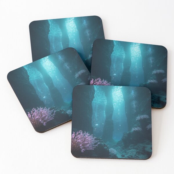 Item preview, Bioluminescent Alien Reef Fantasy Ocean Landscape designed and sold by Luminous Wilds.