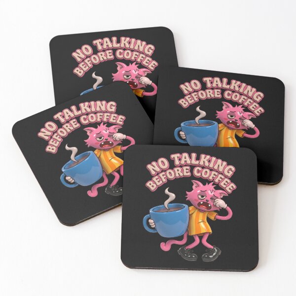Item preview,  No Talking Before Coffee - Awakening Loading - Funny Cat Coffee Retro - Coffee Lover Funny Morning Gift designed and sold by SkTee2k.