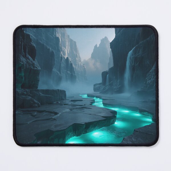 Item preview, Alien Canyon Waterfall Fantasy Landscape designed and sold by Luminous Wilds.