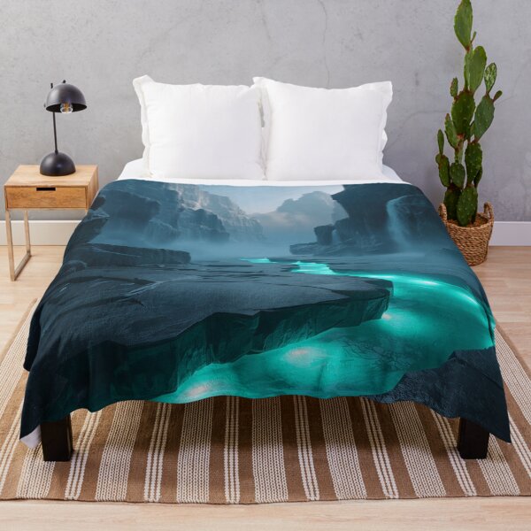 Item preview, Alien Canyon Waterfall Fantasy Landscape designed and sold by Luminous Wilds.