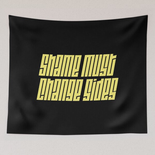 Item preview, Shame must change sides - yellow typography art designed and sold by kobyakov.