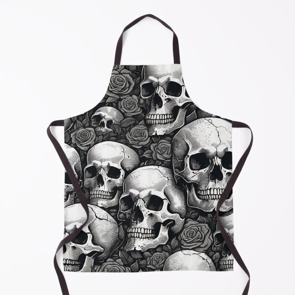 Item preview, Skulls and Roses Seamless Background Gothic Pattern designed and sold by DarkOriginArts.
