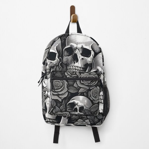 Item preview, Skulls and Roses Seamless Background Gothic Pattern designed and sold by DarkOriginArts.