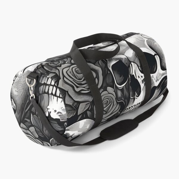 Item preview, Skulls and Roses Seamless Background Gothic Pattern designed and sold by DarkOriginArts.