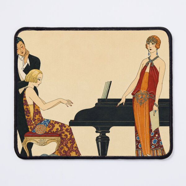 Item preview, Incantation by George Barbier - Vintage Art Deco Piano Scene for Jazz Age Decor Lovers designed and sold by RickE.