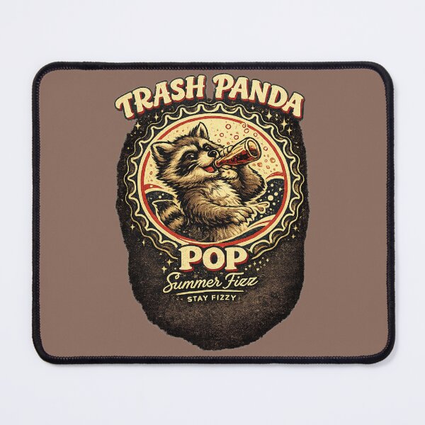 Item preview, Trash Panda Pop Retro Raccoon Soda Vintage Bottle Cap Graphic T-Shirt designed and sold by HOUSE OF TIST.