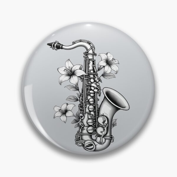 Item preview, Floral Saxophone - World Music Day designed and sold by Art-Arcade6.
