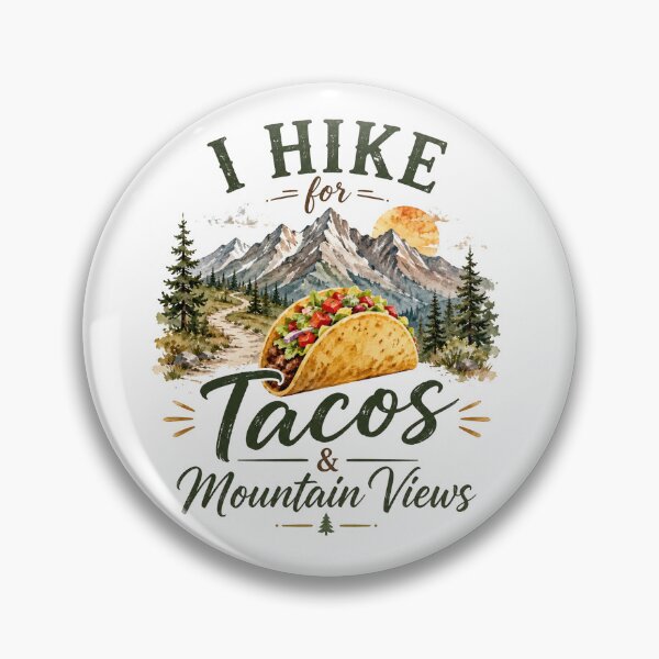 Item preview, I Hike for Tacos & Mountain Views Vintage Watercolor Hiking Design designed and sold by Verycutethings.