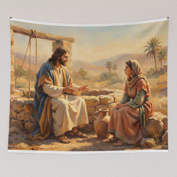 Item preview, Jesus And Samaritan Woman Well designed and sold by RRRShop.