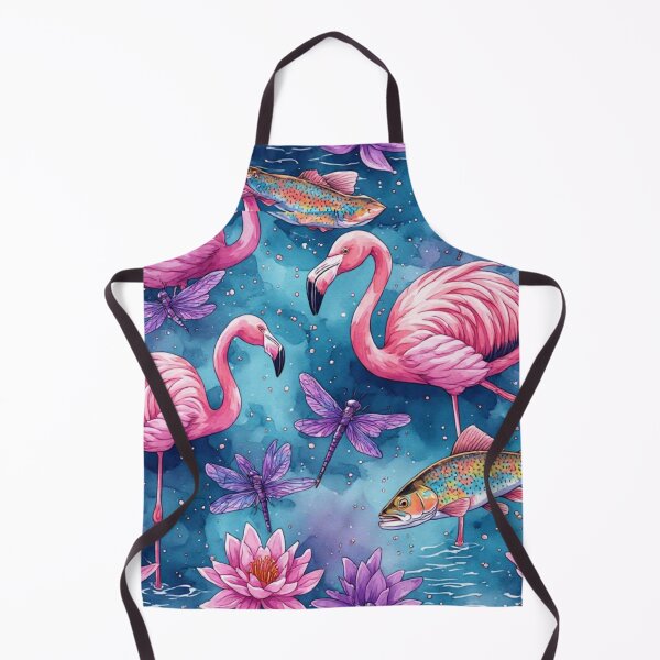Item preview, Mystical Lotus Pond with Flamingos and Trout designed and sold by dcohea.