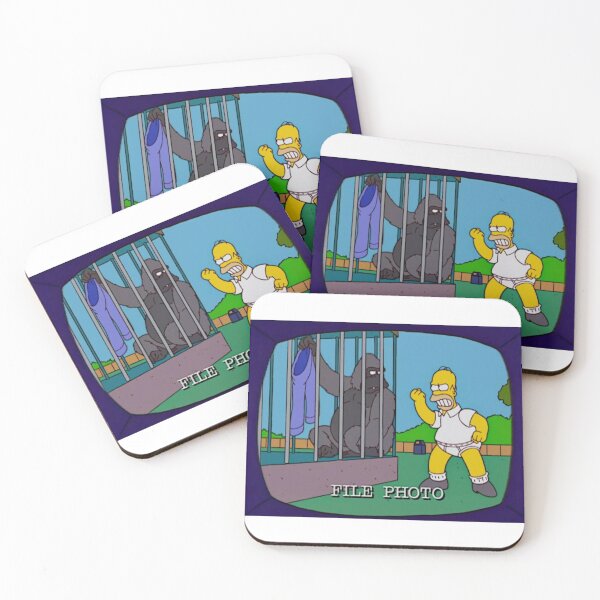 Item preview, Homer vs Gorilla file photo cartoon moment designed and sold by DohLab.