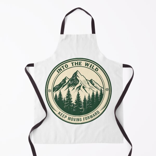 Item preview, Into the wild mountain badge keep moving forward outdoor nature art designed and sold by icemanphotos.