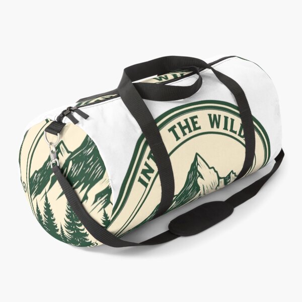 Item preview, Into the wild mountain badge keep moving forward outdoor nature art designed and sold by icemanphotos.