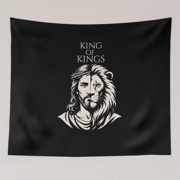 Item preview, King of Kings Jesus Lion – Christian Faith Christ the King Design designed and sold by Fradikal.