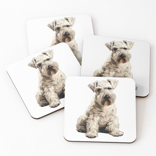 Item preview, White Standard Schnauzer Dog Illustration designed and sold by whyitsme.