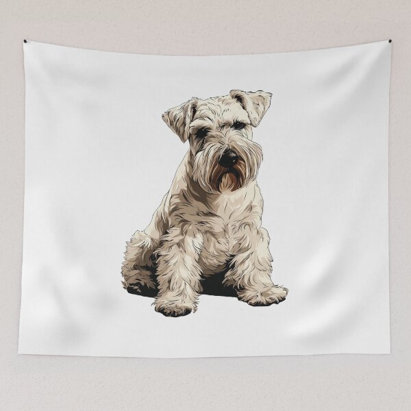 Item preview, White Standard Schnauzer Dog Illustration designed and sold by whyitsme.