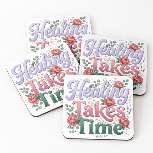 Item preview, Healing Takes Time – Mental Health Positive Quote Design designed and sold by veloramode.