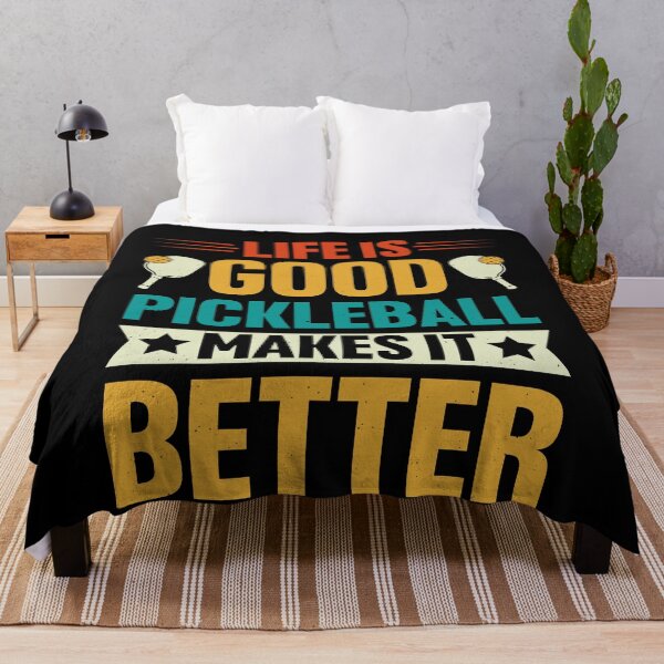 Item preview, Life is Good Pickleball Makes it Better Funny Pickle Ball designed and sold by smartrocket.