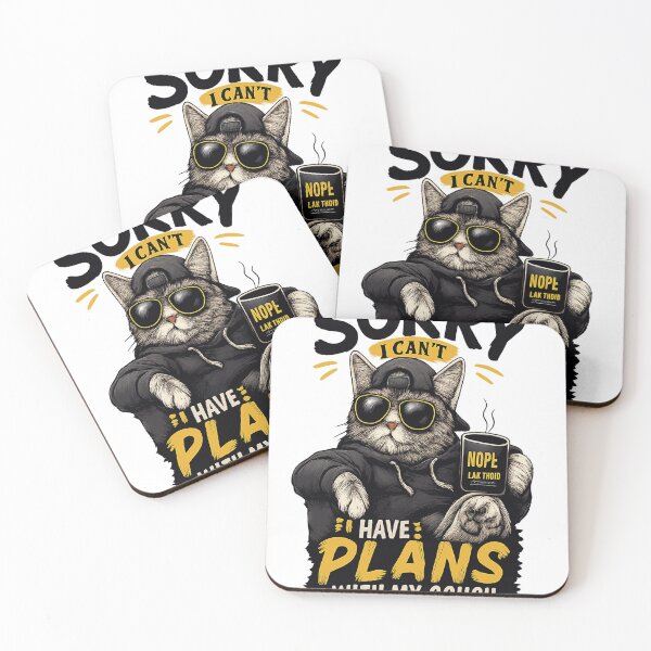 Item preview, Sorry I Can’t – Funny Cool Cat designed and sold by Dusk & Dawn Apparel.