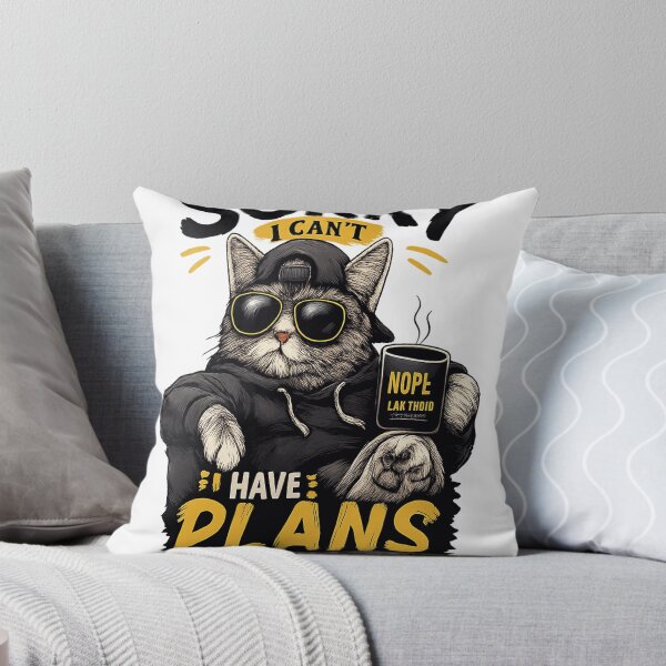 Item preview, Sorry I Can’t – Funny Cool Cat designed and sold by Dusk & Dawn Apparel.